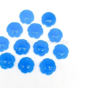 Colgante de Calcedonia Azul Natural Tallado a Mano con Forma de Girasol, Piedra Preciosa Suelta de 12mm para Fabricación de Joyas, Precio al por Mayor, Venta a Granel - Product Image 6