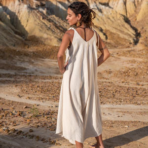 Soft Cotton Bohemian Overall for Women Wide Leg <b>Flowy</b> <b>Jumpsuit</b> for Summer and Travel At Wholesale Price - Product Image 2