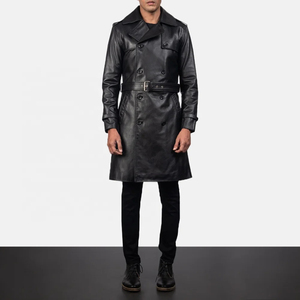 Mid-length Leather Men's Coat Winter Plus Fleece Large Lapel Suit <b>Fur</b> Coat Men - Product Image 4
