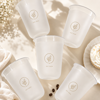 Gönderime Hazır Buzlu PP Plastik Bardaklar 12oz 16oz 24oz BPA İçermez 90mm Tek Kullanımlık Buzlu Kahve Bubble Tea Bardakları