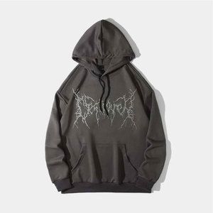 เสื้อฮู้ดดี้ผู้ชายประดับเพชร คุณภาพดีที่สุด สไตล์ใหม่ ออกแบบเองได้ตามต้องการ ขายดี เสื้อฮู้ดดี้ผู้ชายประดับเพชรแบบพื้นฐาน - Product Image 1