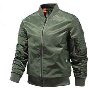 Custom Eco-Friendly Crew Neck Puff Printed Plus Size Waterproof Polyester/Cotton <b>Bomber</b> <b>Jacket</b> <b>Summer</b> <b>Men</b>/Unisex High Quality - Product Image 4