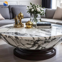Table basse en marbre noir Calacatta italien de haute qualité, table de canapé, utilisation en intérieur, marbre