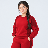 Sweat-shirt moderne pour femme en tissu tricoté extensible, mouvements fluides, texture douce, coutures durables, silhouette décontractée, personnalisation OEM