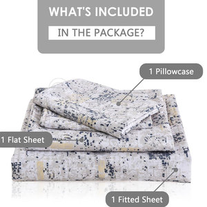 Parure de draps modernes en coton polyester plissé, 600 fils, réutilisable, durable, personnalisable, pour la maison - Product Image 2