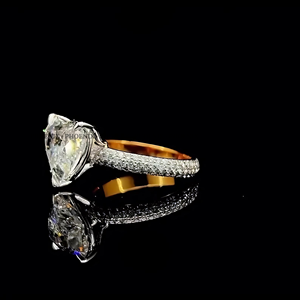 Anillo de Compromiso con Moissanita Corte Corazón en Plata 925, Joyería Hecha a Mano para Regalo de San Valentín por Phoenix Enterprise - Product Image 2