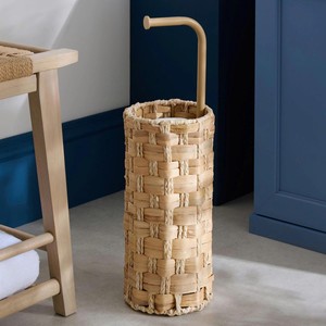 Porte-rouleau de papier toilette intemporel fait main en jacinthe d'eau naturelle, support de rangement pour la collection maison et l'organisation des salles de bain d'hôtel - Product Image 4
