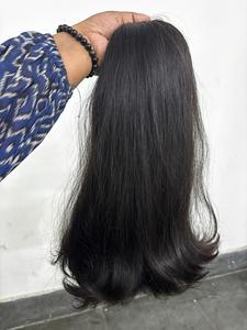 Fournisseur de cheveux humains indiens Remy, lisses, non traités, en gros, sans nœuds, sans perte, texture naturelle, pour fabricants de perruques. - Product Image 3