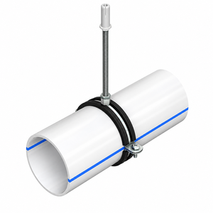 80NB 3" Serre-tube fendu robuste en acier galvanisé de haute qualité, revêtu de caoutchouc EPDM, avec support de suspension - Product Image 3