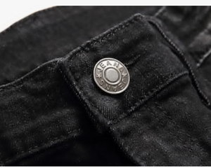 Jeans déchirés slim fit pour homme, pantalon en denim décontracté tendance - Product Image 2