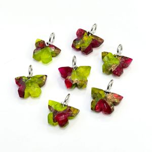 Colgante de mariposa de turquesa Mohave verde rubí AAA, de plata de ley 925, tallado a mano, para fabricación de joyas al por mayor - Product Image 3