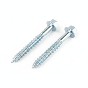 High Strength Class 4 Carbon Steel Sharp Point External Hex Head Coarse Wood Thread HRC22-32 Zinc Plated PDC Screw (Metric/Inch) - Product Image 1