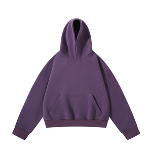 Sudadera con Capucha Unisex Extra Grande, Color Sólido, Informal, Tejida, Manga Regular, Diseño con Bolsillos, Ropa de Otoño - Product Image 6