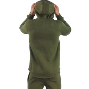 เสื้อมีฮู้ดแบบซิปของผู้ชายผ้าคอตตอนเนื้อหนาผ้าฟลีซแบบลำลองมี100% - Product Image 2