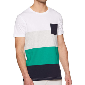 T-shirt décontracté à manches courtes pour homme, grande taille, respirant, uni, avec poche, col rond, en jersey tricoté - Product Image 1