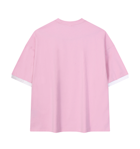 เสื้อยืดแขนสั้นผู้ชาย สีเหลือง แต่งขอบตัดกัน คอกลม สไตล์ลำลอง ทอจากผ้าฝ้าย 100% ระบายอากาศได้ดี สีพื้น - Product Image 4