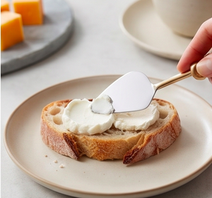 Stainless Steel <b>Cheese</b> <b>Knife</b> <b>Set</b> With Gold Toned Handle Durable Flatware For Kitchen Serving Use Kitchenware And Table Use - Product Image 6