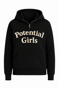 Sweat-shirts à capuche courts personnalisés avec logo pour femmes, vêtements 100 % coton molletonné, pull oversize pour femmes, sweat-shirt court à quart de zip - Product Image 2