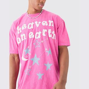 T-shirt personnalisable vintage lourd 100% coton de haute qualité col rond multicolore avec logo personnalisé - Product Image 5