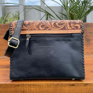 Vente en gros personnalisée OEM 2025 Nouveau design Sacs à main tendance en cuir de vachette usiné Sac à bandoulière en cuir véritable pour femmes - Product Image 5