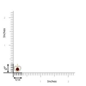 Pendentif Cœur Ouvert en Or 14 carats avec Rubis Rouge Solitaire 0,1 carat et Diamants Pavés – Bijou Fin Fait Main, Meilleure Vente - Product Image 3