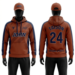 Sudadera con Capucha para Hombre, para Cricket, de Poliéster y Forro Polar, 320 GSM, Color Beige con Panel Dorado, Ropa Deportiva, Personalizable con Nombre y Número, Impresión por Sublimación - Product Image 3