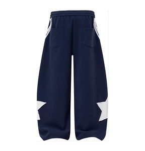 Pantalon de jogging ample pour femme, motif étoile rayé, jambe large, taille haute, cordon de serrage, taille élastique, unisexe - Product Image 2