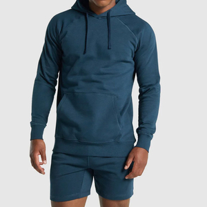 Run Apparel New Solid <b>Colour</b> Raglan Casual Autumn Wear Regular Fit Hoodie Shorts <b>Set</b> Men's Hoodie & Sweatshirts - Product Image 1
