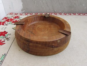 Handmade Wooden Ashtray with Natural Wood Finish - Product Image 4