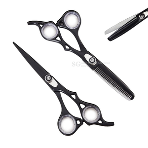 Kit professionnel de ciseaux de barbier/brosse à barbe/moustache en acier inoxydable pour droitiers, dans un mini étui à moustache avec logo client - Product Image 5