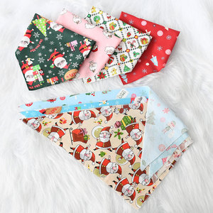 Custom Sublimation Printed Christmas <b>Pet</b> Bandana Triangular Holiday Festival <b>Accessories</b> Bulk - Product Image 5