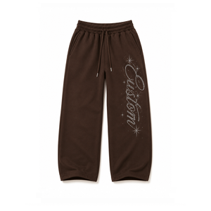 Custom Men's Heavyweight Cotton Sweatpants Athletic Jogger Pants with Rib Cuffs for Sportswear Collections - Product Image 1