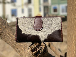Vente en gros de portefeuilles à deux volets en cuir de vachette faits à la main pour femmes pochette de carte de crédit en cuir véritable de haute qualité - Product Image 2