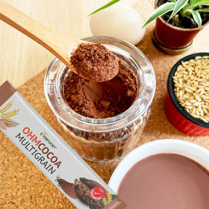 OHMCOCOA, Bebida Instantánea Multigrano a Base de Plantas, Baja en Grasa, Baja en Azúcar, Mezcla de Cereal Natural para Desayuno, Altamente Recomendada - Product Image 3