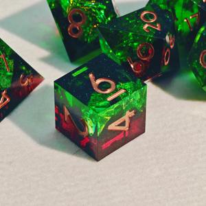 Jeu de dés en résine standard mathématique, dés polyédriques équilibrés en résine pour jeux de table professionnels et jeux de rôle, vente en gros - Product Image 5