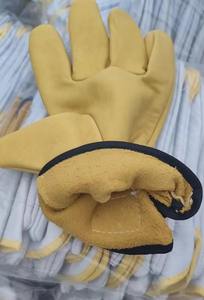 Gants de conduite classiques en cuir de chèvre véritable pour hommes, gants de travail de sécurité en cuir de mouton, gants de travail en peau de chèvre - Product Image 5