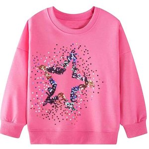 Sudadera con Capucha Oversize Rosa para Mujer, de Manga Larga, con Estampado Frontal, Informal, para Otoño - Product Image 1