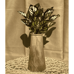 Grand vase en bois, fabriqué à la main à partir de bois massif naturel, idéal pour la décoration de sol, accents de style intérieur moderne, rustique et minimaliste. - Product Image 2