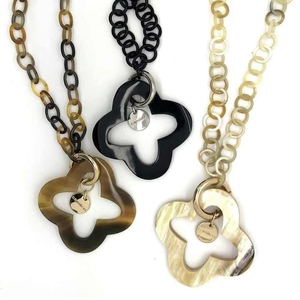 Collares Hechos a Mano con Cuerno de Búfalo y Diseño Floral con Pieza de Ágata, Regalo Cristiano Moderno a Bajo Precio, Venta al Por Mayor desde India - Product Image 4