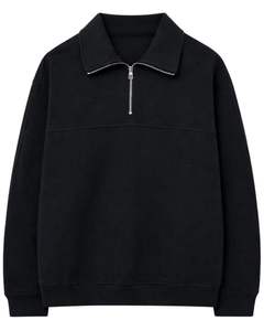 เสื้อสเวตเชิ้ตผู้ชายแบบซิป ¼  ผ้าฝ้ายฟลีซ พรีเมียม ทรงปกติ รับผลิตตามแบบ (OEM) ขายส่งจากโรงงาน ผู้ผลิตในสหรัฐอเมริกาและยุโรป - Product Image 1
