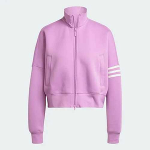 Pink <b>Women's</b> Tracksuit Set Full Length Turtleneck <b>Jacket</b> With Side Pockets Loose Fit Breathable Solid Color Casual Spring Wear - Product Image 4