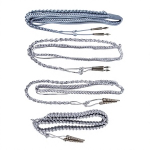 Wholesale Parade Uniform Shoulder Aiguillette Custom Color <b>Braided</b> Ceremonial Cords with Ferrules Dress Uniform Supply - Product Image 5