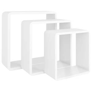 Juego de 3 Estantes de Pared Cúbicos de MDF Blanco, Pequeños, Medianos y Grandes, para Exhibir en la Pared de tu Hogar u Oficina - Product Image 4