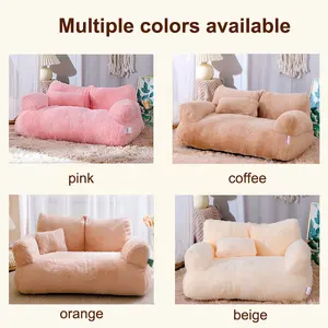 China Manufacturer Modern Durable Large Luxury Sofa Pet Cat Bed With Pillow