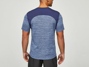 Men's Blocked Quick Dry <b>Raglan</b> Sleeve T-Shirt Regular Fit O-Neck Sporty Knitted Polyester <b>Top</b> - Product Image 5