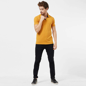 T-shirt de golf tendance coupe classique 210 grammes 100% coton tricoté respirant décontracté streetwear élégant OEM marque privée usine - Product Image 4