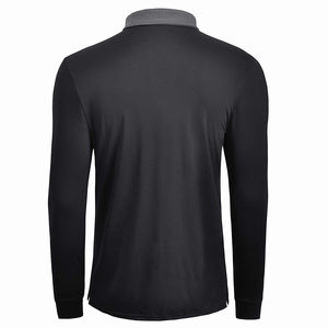 Polo de Manga Larga para Hombre, Corte Ajustado, Elástico, Cuello Clásico, Cierre de Botones, Ligero, Transpirable, para Uso Diario, Tacto Suave - Product Image 2