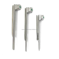 Laringoscopio de Fibra Óptica Medivolve MI-600166, Juego de 3 Hojas de Acero Inoxidable, Eléctrico, CE, para Diagnóstico ORL y Veterinario