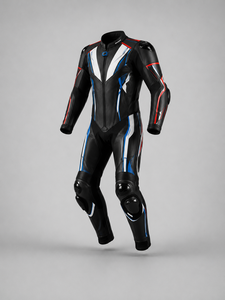 Black <b>Summer</b> Printed Biker Moto Leather <b>Motorcycle</b> Racing Suit <b>Jacket</b> Trousers Set Breathable Windproof Waterproof Plus Size - Product Image 2