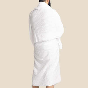Ihram Étnico de Color Blanco, Hecho de Algodón Puro, 2 Piezas, Ihram de Primera Calidad para Hajj y Umrah, Toalla en Venta, Ihrams Transpirables - Product Image 3